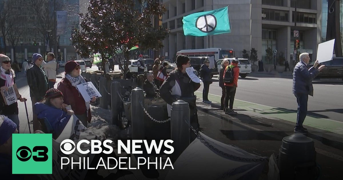 Protesters rally outside Philadelphia City Hall amid U.S.-Israel strikes on Iran