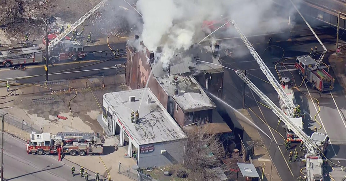 Crews fight fire in Philadelphia's Frankford neighborhood