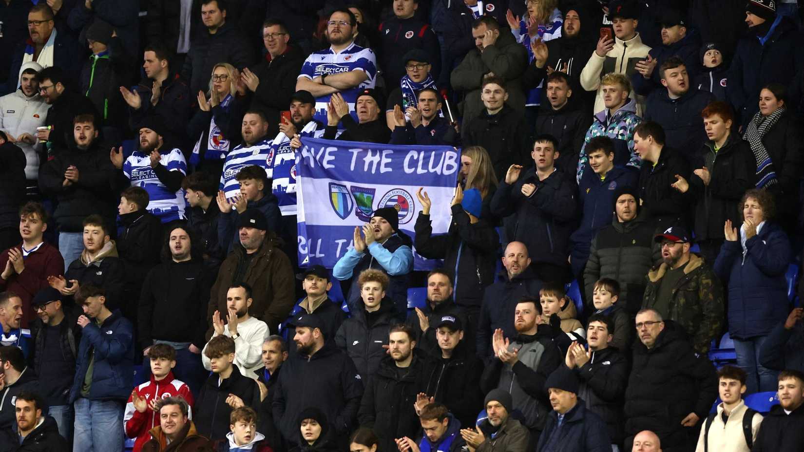 Reading fans protesting