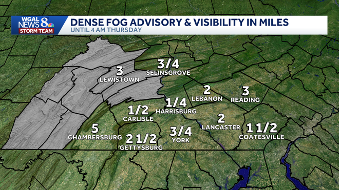 dense fog advisory in effect for parts of susquehanna valley