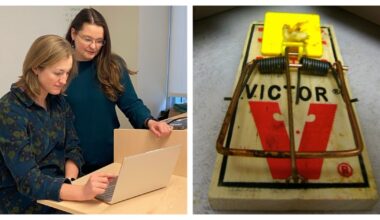 Drexel doctors Adrienne Kasprowicz and Megan Phifer-Rixey, who are conducting a study of mice in Philadelphia and beyond