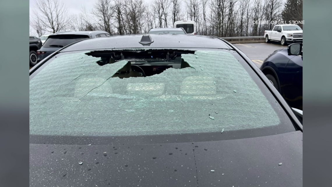 Vehicles damaged during blasting work in Dickson City