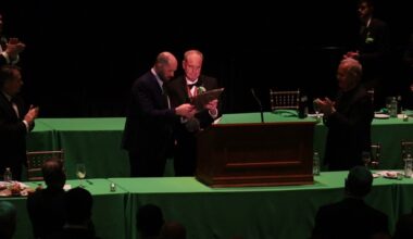 Kyle Gilmartin receives award at annual Friendly Sons of St. Patrick of Lackawanna County dinner