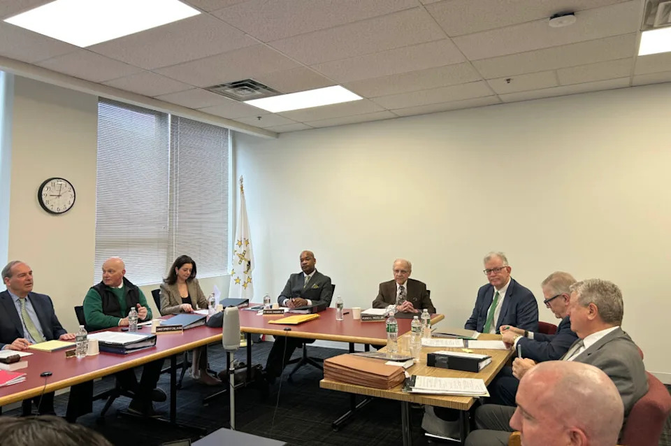 The Rhode Island Ethics Commission meets on Tuesday, March 17, 2026. (Photo by Nancy Lavin/Rhode Island Current)