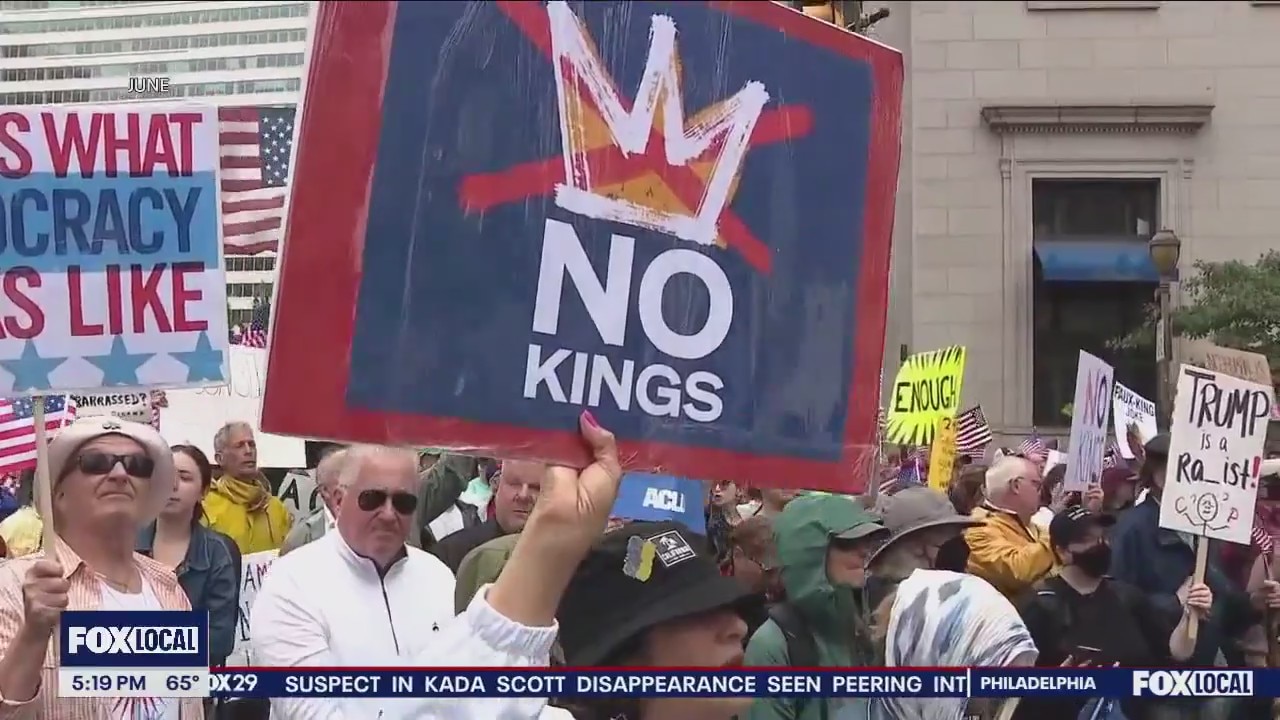 ‘No Kings’ protest preparation underway in Philadelphia: What to know
