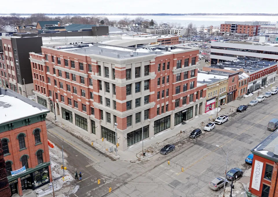 This building at the corner West Fifth and State streets, built by the Erie Downtown Development Corp., draws inspiration from the Erie Refocused community plan.