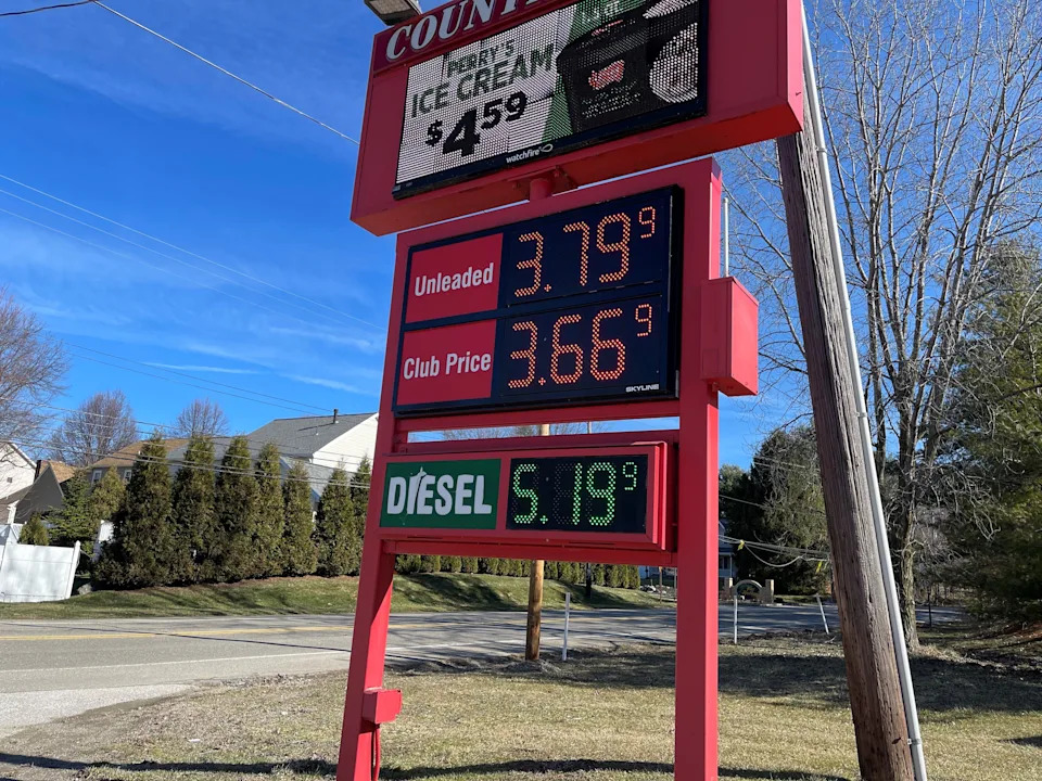 Gas prices across Erie County have surged 44.7 center per gallon in the week of March 1-7 averaging $3.75 according to GasBuddy. Prices at the Country Fair at 5211 E. Lake Road are at $3.79 per gallon on March 9.