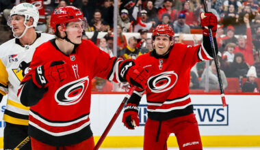 Hurricanes tie game late, defeat Penguins in OT in Crosby return