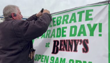 Preparing for St. Patrick's Parade day in Scranton