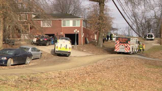 Flames break out inside Plum Borough home