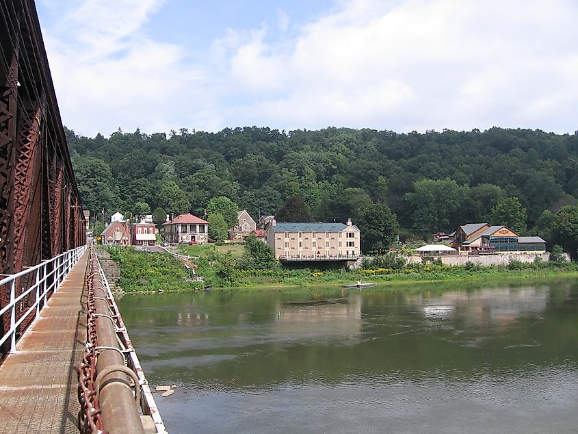 Foxburg, Pennsylvania as seen from the old Foxburg Bridge