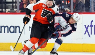 Philadelphia Flyers fall short after forcing shootout in loss to Columbus Blue Jackets, 2-1
