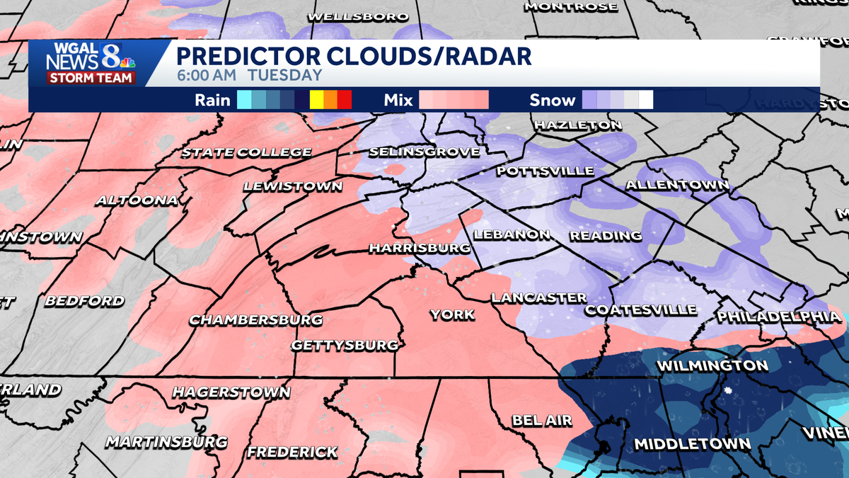 Freezing rain moves into south-central Pa.