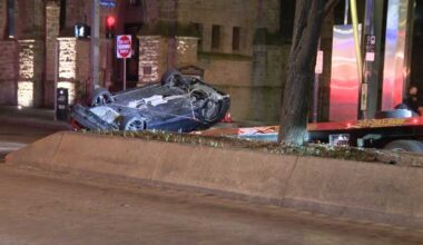 Vehicle rollover crash along Grant Street in Pittsburgh