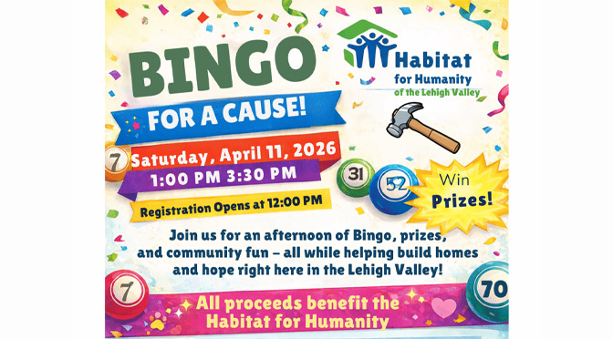 Bingo for a Cause: Community Event to Support Habitat for Humanity of the Lehigh Valley