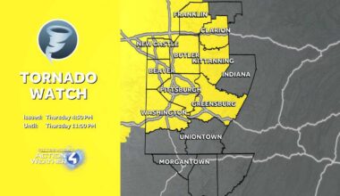 Pennsylvania tornado watch on Thursday, March 26
