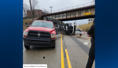 Firefighters respond to rollover crash in Baldwin, part of Route 51 restricted