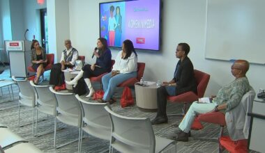 Channel 11’s Lisa Sylvester moderates conversation with women in media during event at CCAC