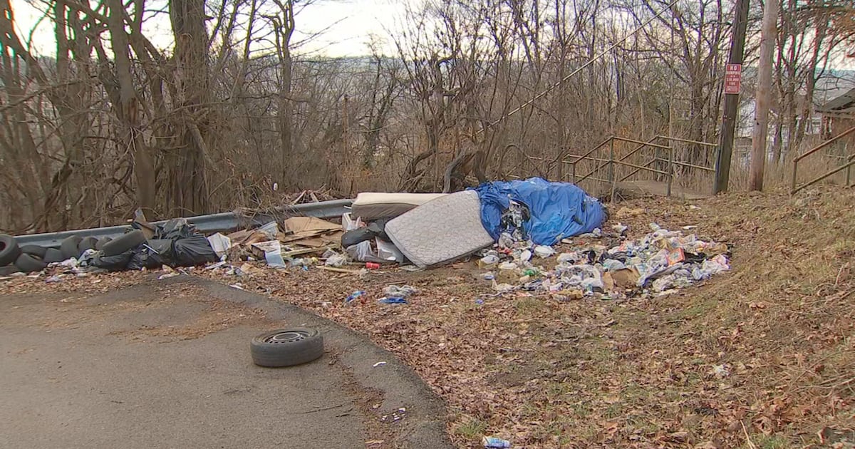 Neighbors sick of long-standing illegal dumping site in Pittsburgh’s East Hills
