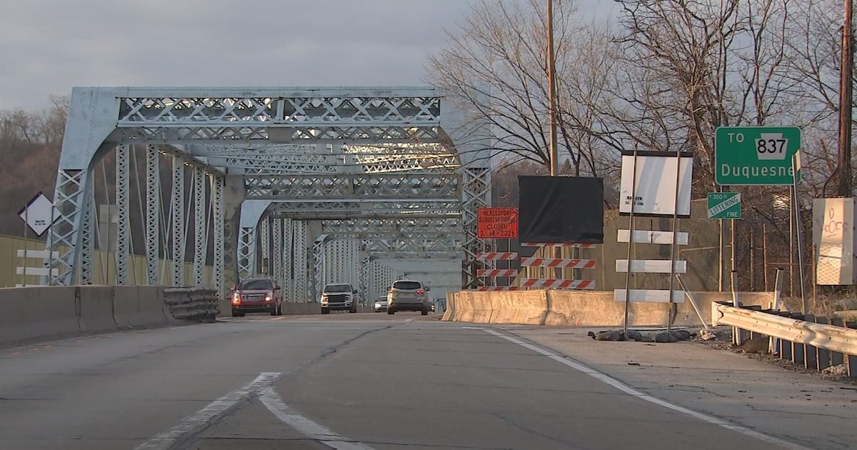 McKeesport-Duquesne Bridge set to close to traffic for nearly a month