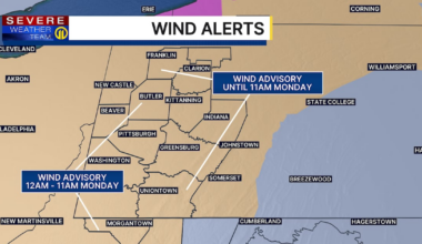 Wind Advisory going into effect overnight for much of the area – WPXI