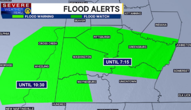 Flood warnings continue until late morning for much of the area – WPXI