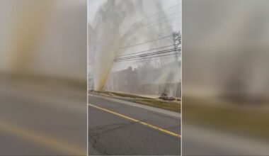 Water spews from road in Bethel Park after main break