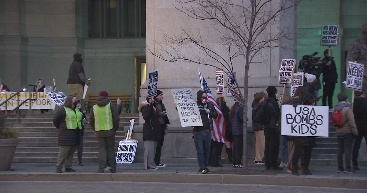 Protesters gather in Pittsburgh to speak out against US military strikes on Iran