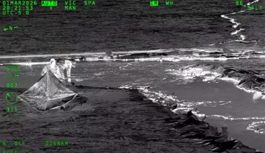 Stranded Ice Fishermen Rescued a Mile Offshore After Ice Sheet Splits from Mainland