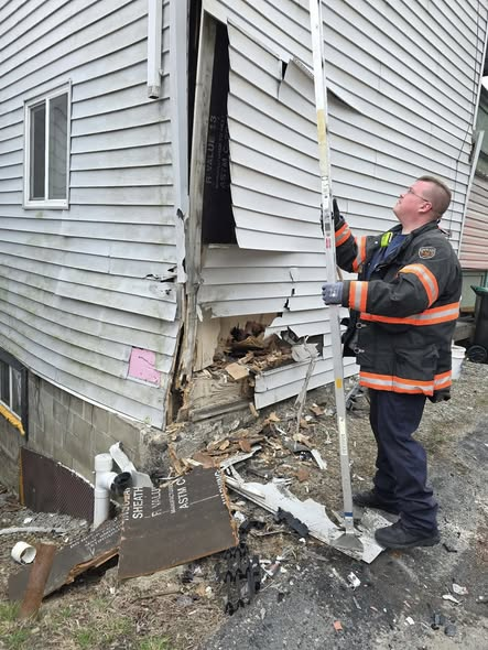 Officials work to stabilize home