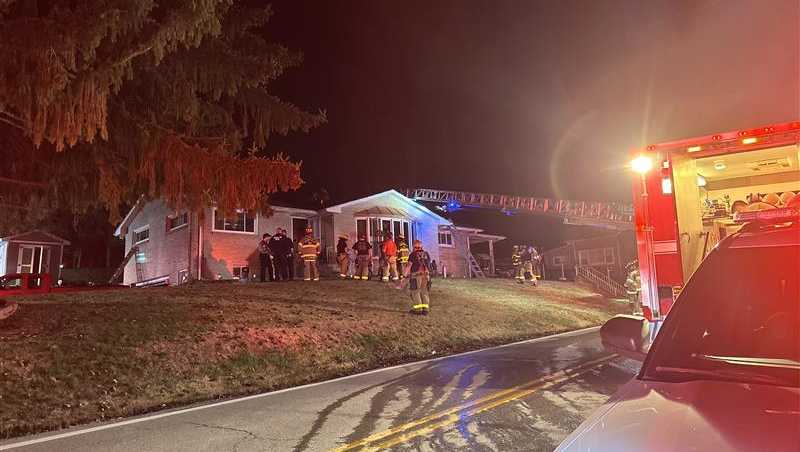 House in Hempfield Township, Westmoreland County catches fire