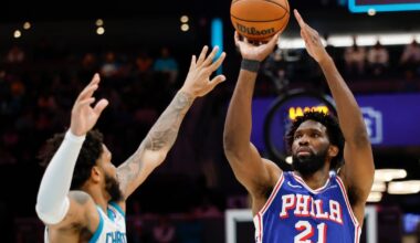 Embiid, George rally Philadelphia 76ers to win over Hornets, snap Charlotte's 5-game win streak