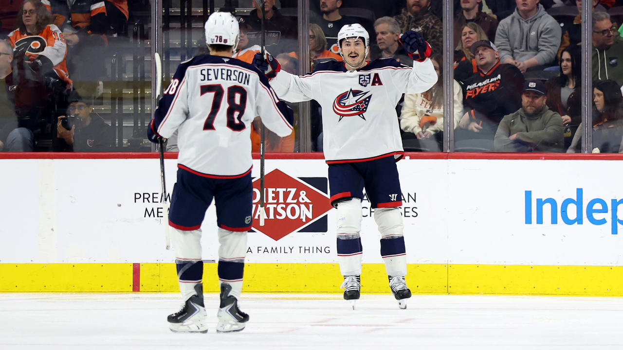 Blue Jackets top Flyers, move into 2nd in Metropolitan Division