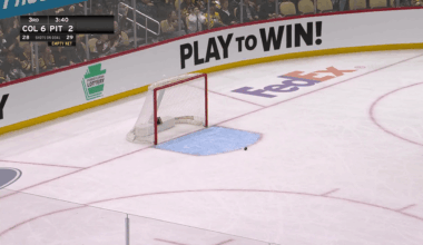 Colton with ENG vs. Penguins