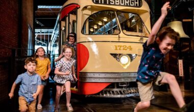 Kids Play In The Pittsburgh Trolley On Display At The Heinz History Center Photo Courtesy Heinz History Center