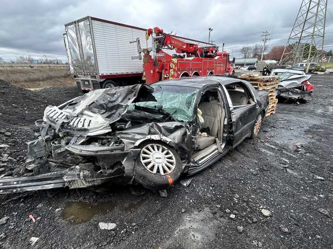 A high-speed chase through Lancaster County ended in a fiery wreck on Sunday, March 22.