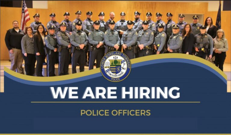 Lower Moreland police looking to hire entry level police officer, applications open March 23