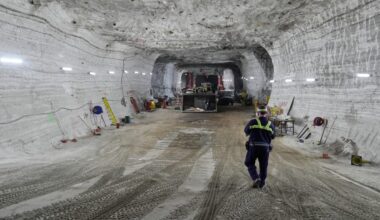 Cleveland Salt Mine Deep Under Lake Erie Works Around Clock for Winter Roads