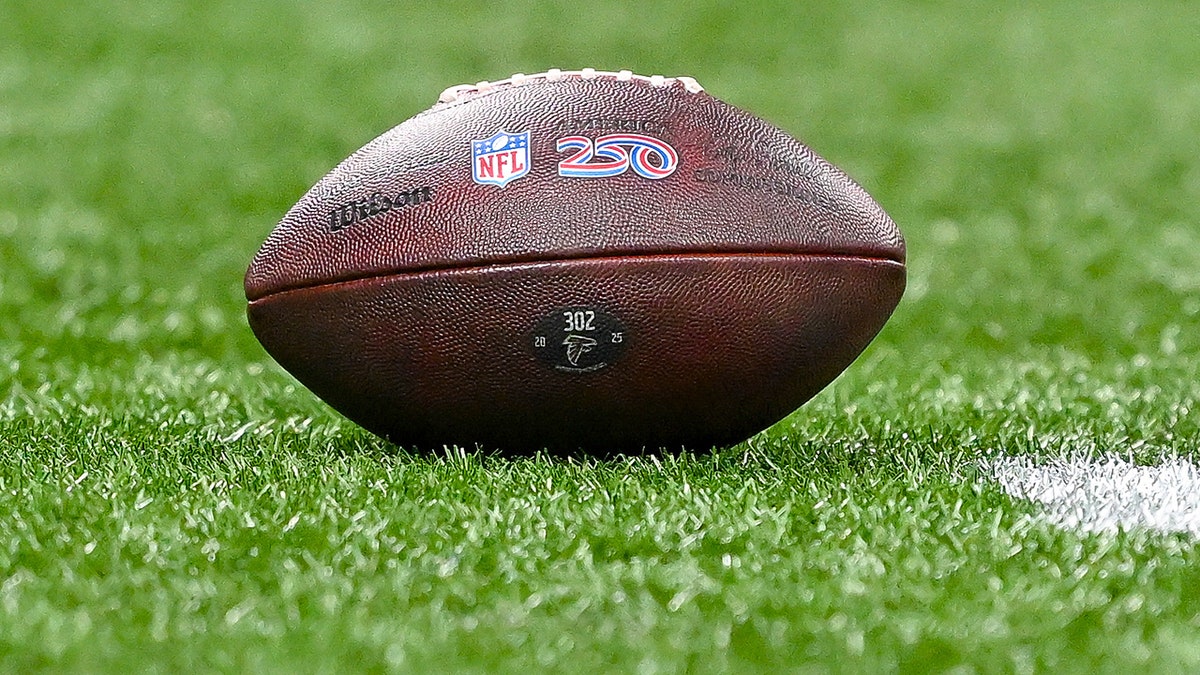 NFL ball on field