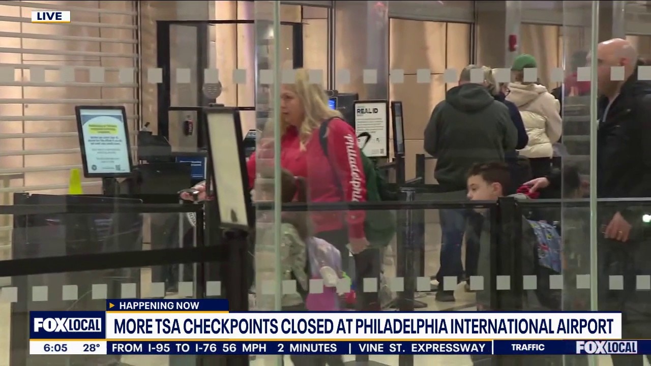 More TSA checkpoints closed at Philadelphia International Airport