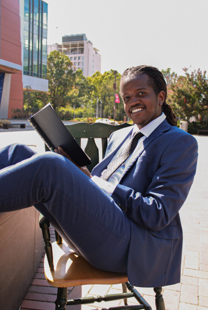 Samuel Gatheca poses at Temple University