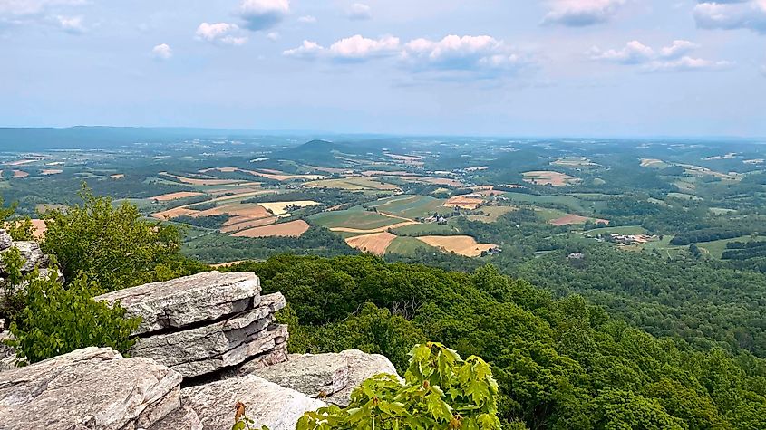 Appalachian trail viewpoint in PA.