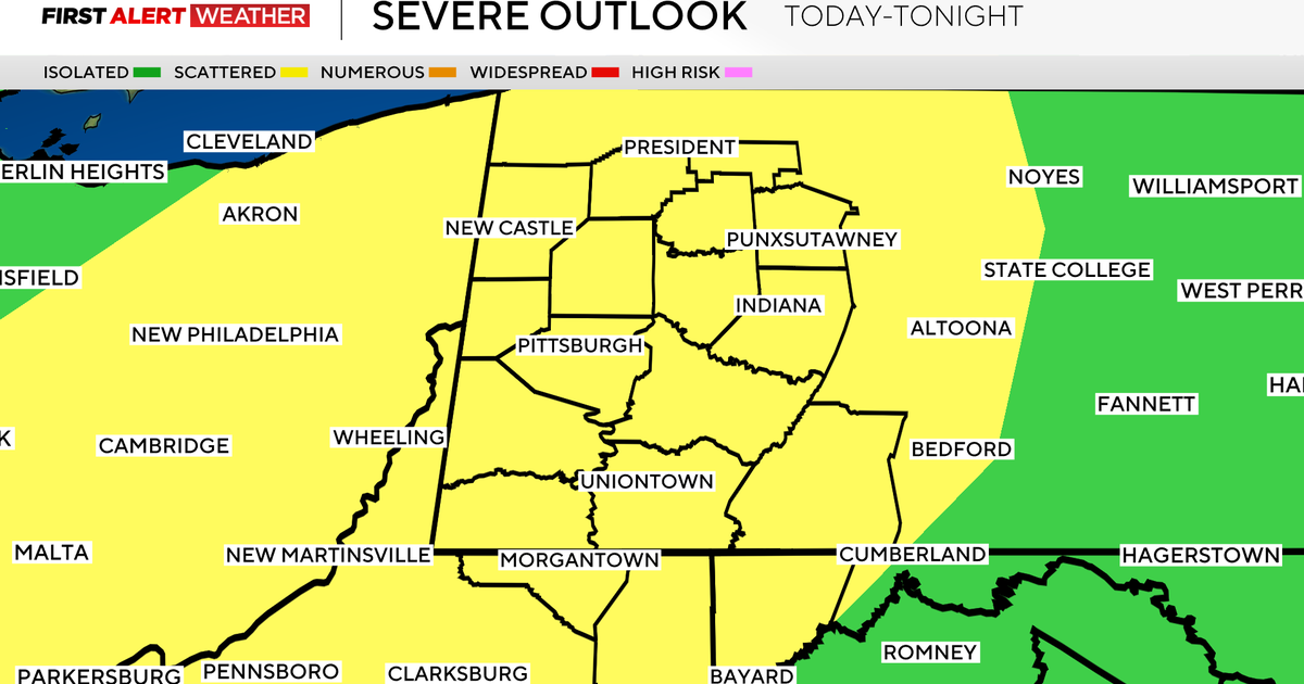 Strong afternoon storms possible in the Pittsburgh area on Saturday