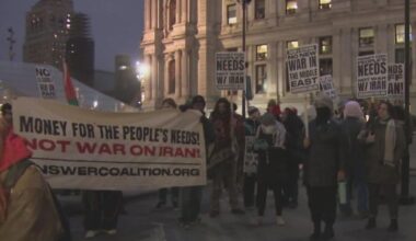Dozens protest Iran war at Philadelphia City Hall: "It's great to see so many people come out"