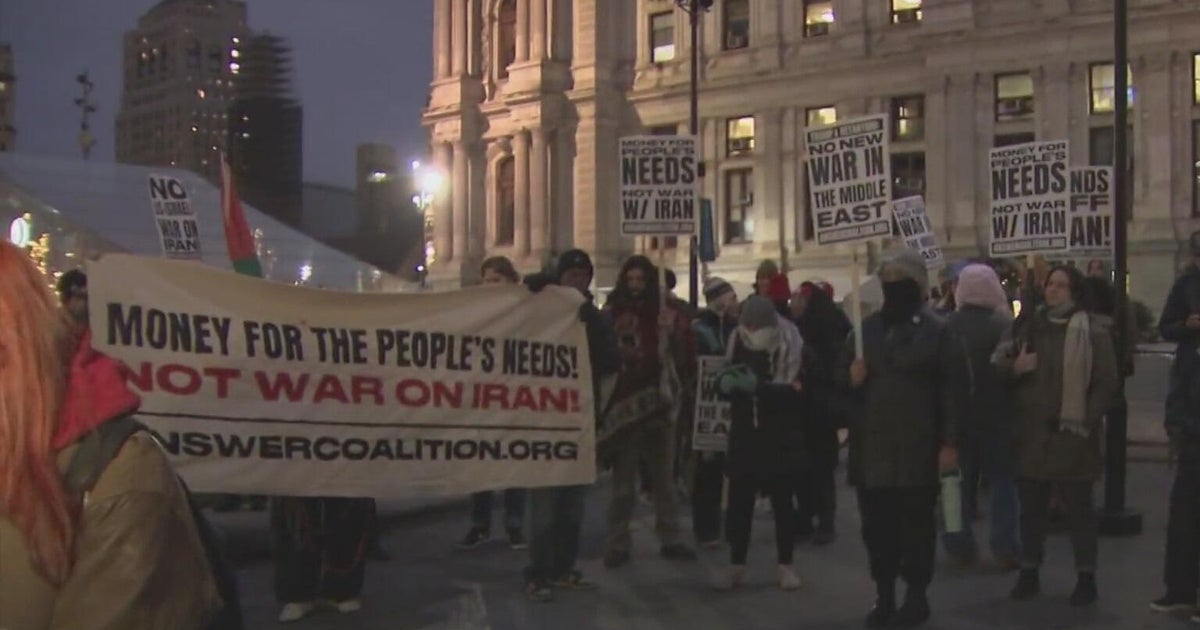 Dozens protest Iran war at Philadelphia City Hall: "It's great to see so many people come out"