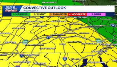 Strong thunderstorms to impact south-central Pa. Wednesday