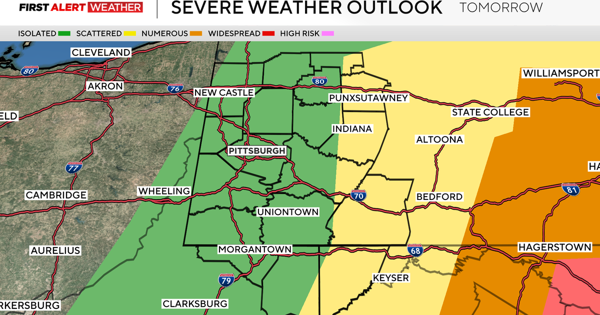 Sunday temperatures reach into the 70s in Pittsburgh with winds picking up
