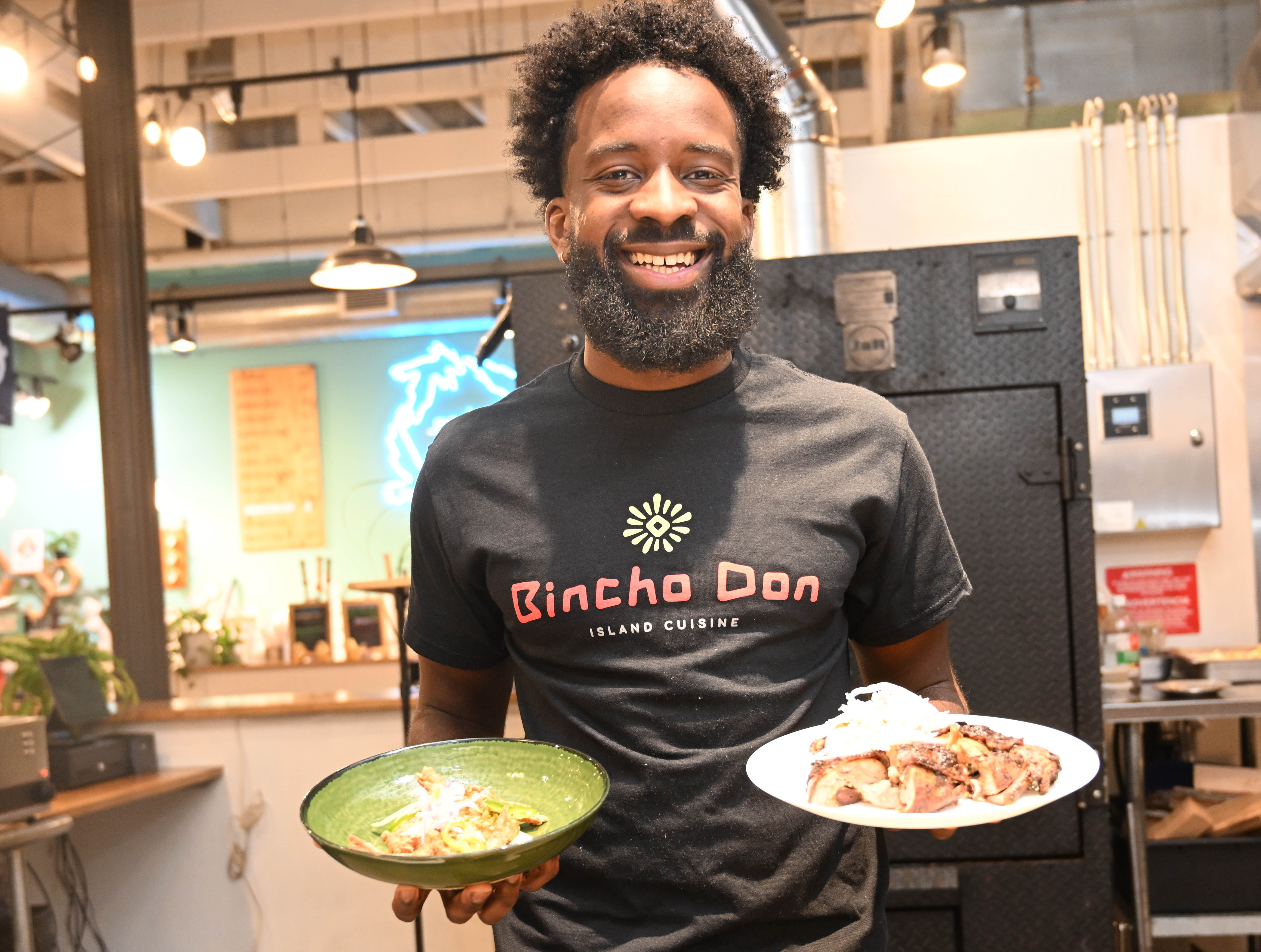 Kadon Barnwell stands Wednesday, March 18, 2026, in Bincho-Don, his...