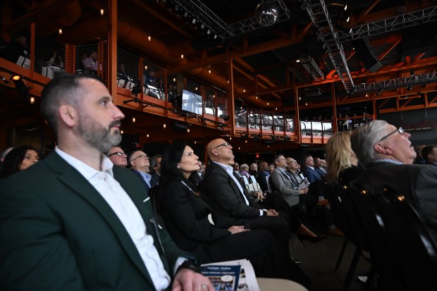 People attend the Lehigh Valley Economic Development Corp.'s annual meeting Tuesday, March 17, 2026, at SteelStacks in Bethlehem. (Amy Shortell/The Morning Call)