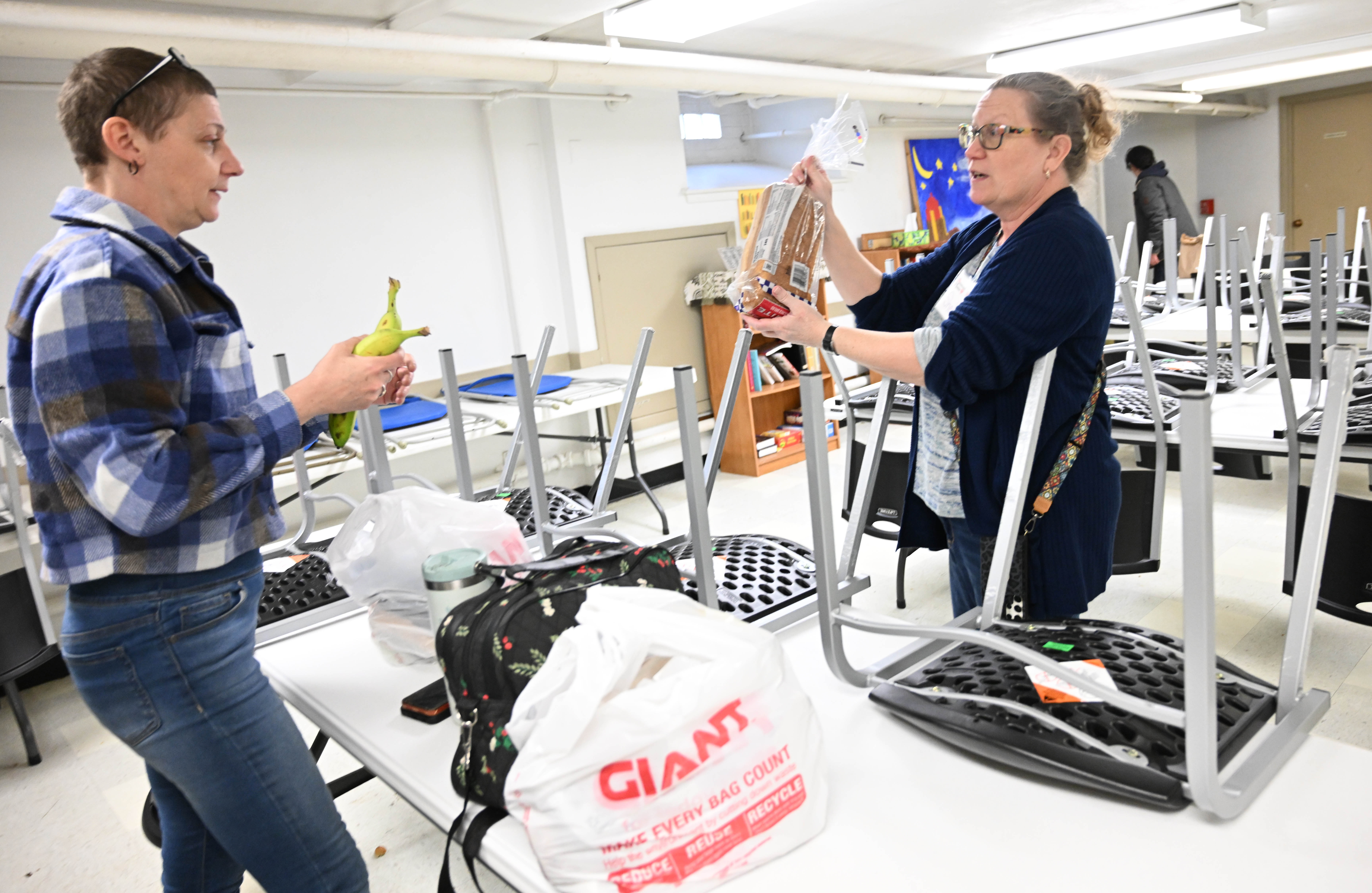 Neighborhood House coordinator Shellie Frichtman speaks Sunday, March, 1, 2026,...